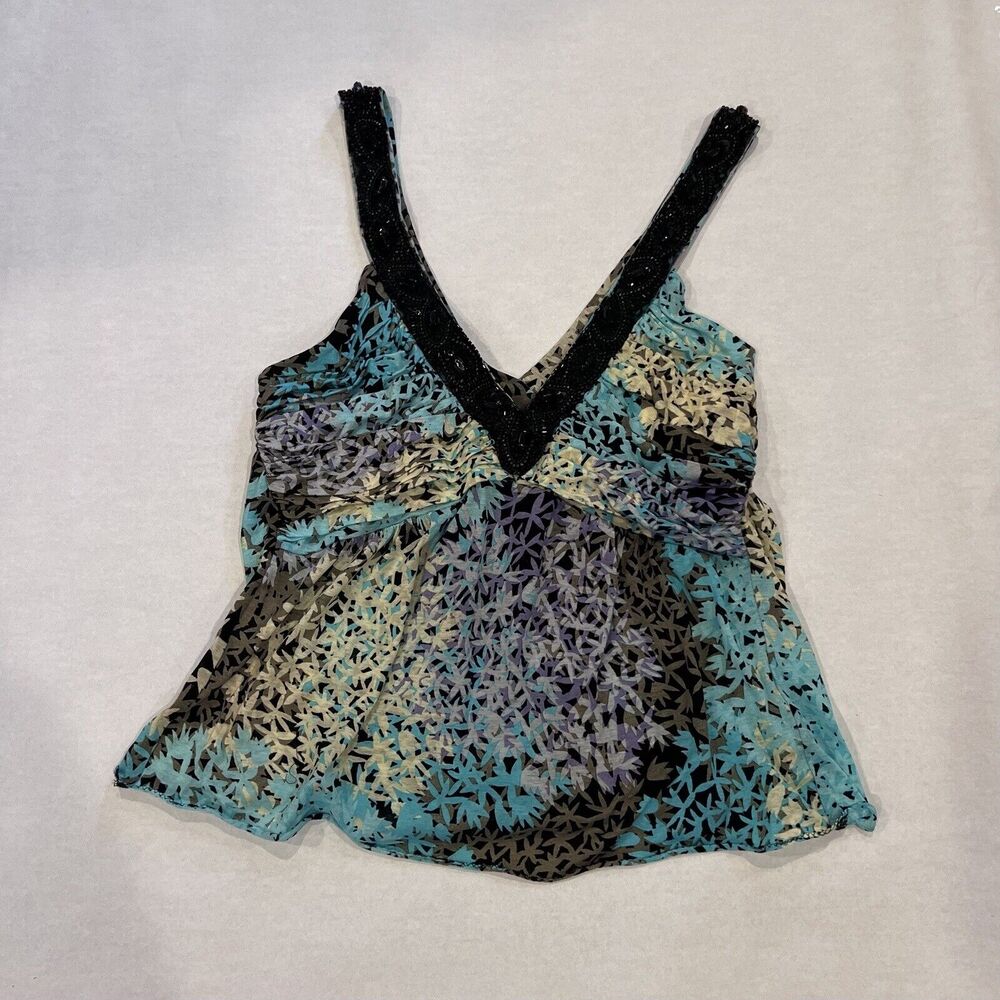 Vtg y2k Alessandro Dell’Aqua Top With Beading Size 40 shirt tank NWT grunge goth